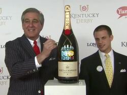 Kentucky Lt. Governor Jerry Abramson at  Moet & Chandon Toasts The 139th Kentucky Derby Stock Footage