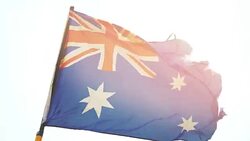 Video of Australian Flag in 4K Stock Footage