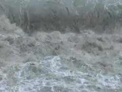 Fast Flowing River Flood Waters After Hurricane Stock Footage