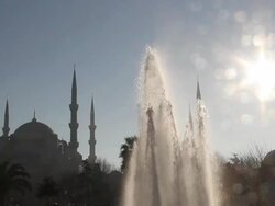 the blue mosque in istanbul Stock Footage