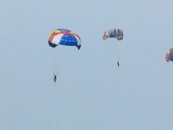 paraplane flying Stock Footage