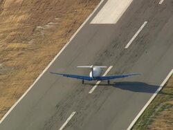 MS AERIAL TS Shot of plane at Columbia / South Carolina, United States Stock Footage