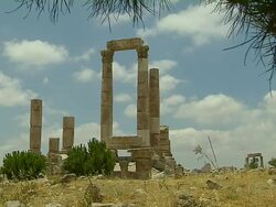Block Shot Temple of Hercules Amman Governorate Jordan Stock Footage