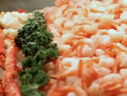 Seafood, crabs, shrimp, grocery, deli, food, fish Stock Footage