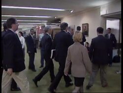 MIDDLE EAST: PEACE TALKS INTERRUPTED BY BOMB WARNING News Clip