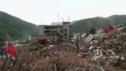 Thousands of troops used pickaxes and bulldozers to clear roads and dig residents from collapsed homes on Tuesday, after an earthquake on Sunday in southwest China that killed more than 400 people. (Aug. 5) News Clip
