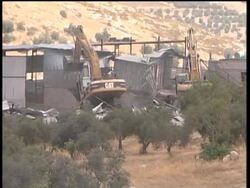 Israeli army demolishes structure near barrier News Clip