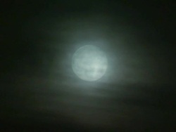 WS Thin haze of clouds passing in front of full / Columbia, South Carolina, United States Stock Footage