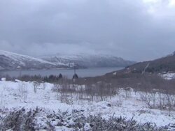 Snowy Scene Stock Footage