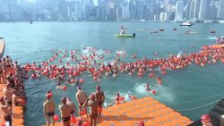 Thousands swim Victoria Harbour Instructional Video