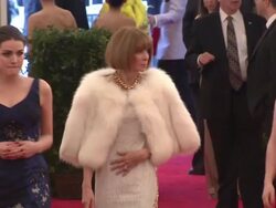 Anna Wintour at "Schiaparelli And Prada: Impossible Conversations" Costume Institute Gala Stock Footage