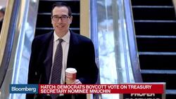 Senate Democrats Boycott Vote for Mnuchin News Clip