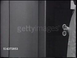 1966: ROBERT COX: VS Rob sitting in commuter train reading newspaper, VS Rob walking into office building, into elevator, into his office. [Goal in college was to teach & coach, opened clothing store, to work for Pepsi, New York, challenge.] Instructional Video