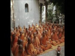 SYND 10-2-74 BUDDHIST MONKS ON HUNGER STRIKE IN PROTEST AGAINST FIGHTING News Clip
