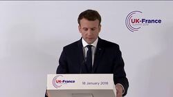 Theresa May meets with President Emmanuel Macron at the Royal Military Academy, Sandhurst News Clip