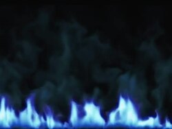 Flame With Smoke (Loopable) Stock Footage