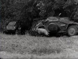 German soldiers eating, sleeping, making dinner, swimming and listening to music Stock Footage