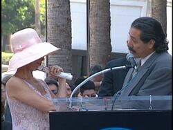 Dediction of Rita Moreno's Walk of Fame Star Stock Footage