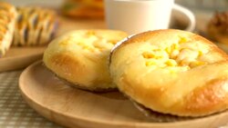 bread with corn mayonnaise Stock Footage