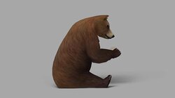 Eating Bear with Alpha Channel (Loopable) Stock Footage