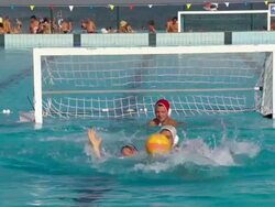 HD: Super Slo-Mo Shot of Water Polo Goal Action Stock Footage