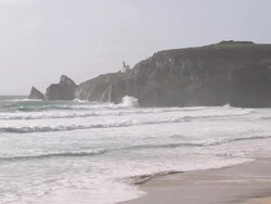 WS Shot of Semaphore of Toulinguet / Camaret, Brittany, France Stock Footage