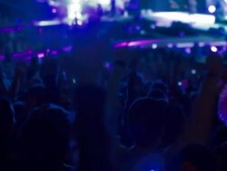 Dancing crowd at concert Stock Footage