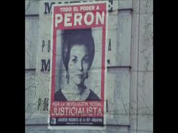 SYND 5-8-73 PERON IS PRESIDENTIAL CANDIDATE AGAIN News Clip