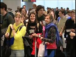 Alitalia flight departs from Tokyo heading for Italy News Clip