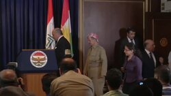 French FM Fabius inspects aid planes; gives news briefing in Irbil Instructional Video