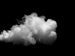 White Smoke Cloud Ink (Slow Mo) Stock Footage