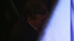 Ted Cruz behind stage in Indiana News Clip