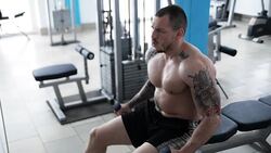 Man in the gym. Stock Footage