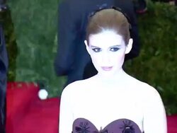 Kate Mara at "PUNK: Chaos To Couture" Costume Institute Gala Stock Footage