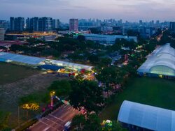 Hari Raya Bazaar at Geylang Serai, Singapore Stock Footage