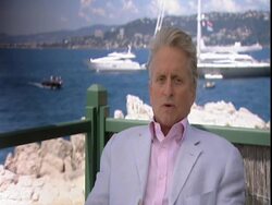 INTERVIEW: Michael Douglas on the background of Gordon Gekko since the first movie at the Wall Street: Money Never Sleeps Interviews: Cannes Film Festival 2010 at Antibes . (Footage by WireImage Video/GettyImages) Stock Footage