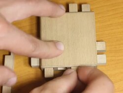Logic toy on wooden table Stock Footage