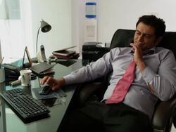 Businessman relaxing on the chair  Stock Footage