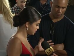 Selena Gomez speaks to the media at 'Rudderless' Los Angeles Premiere Stock Footage