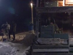 Sean Bean action scene at the Age of Heroes Set Visit at Haugesund . (Footage by WireImage Video/GettyImages) Stock Footage