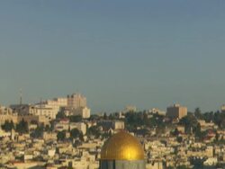 MS TD View of temple mount  / Jerualem, Israel Stock Footage