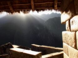 Sunrise over Machu Picchu, Peru Stock Footage