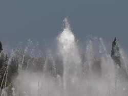 Water Jets Fountain Stock Footage