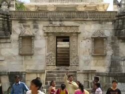 Pull Back Jain Temple Udaipur Rajasthan India Stock Footage