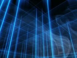 Orange cyberspace Stock Footage