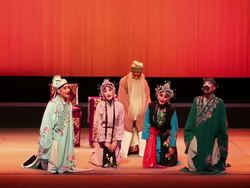 MS Artist performing qinqiang opera in theater, qinqiang is representative folk opera of northwest china AUDIO / xi'an, shaanxi, china Stock Footage