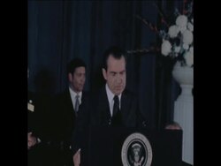 SYND 01/11/1970 PRESIDENT NIXON SPEAKS AGAINST VIOLENCE DURING CAMPAIGN News Clip