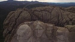 Aerial South Dakota Mt Rushmore Stock Footage