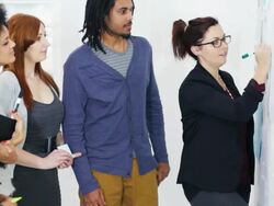 Vibrant and dynamic team of creative minds Stock Footage