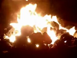 Fire Pit in Hawaii Stock Footage